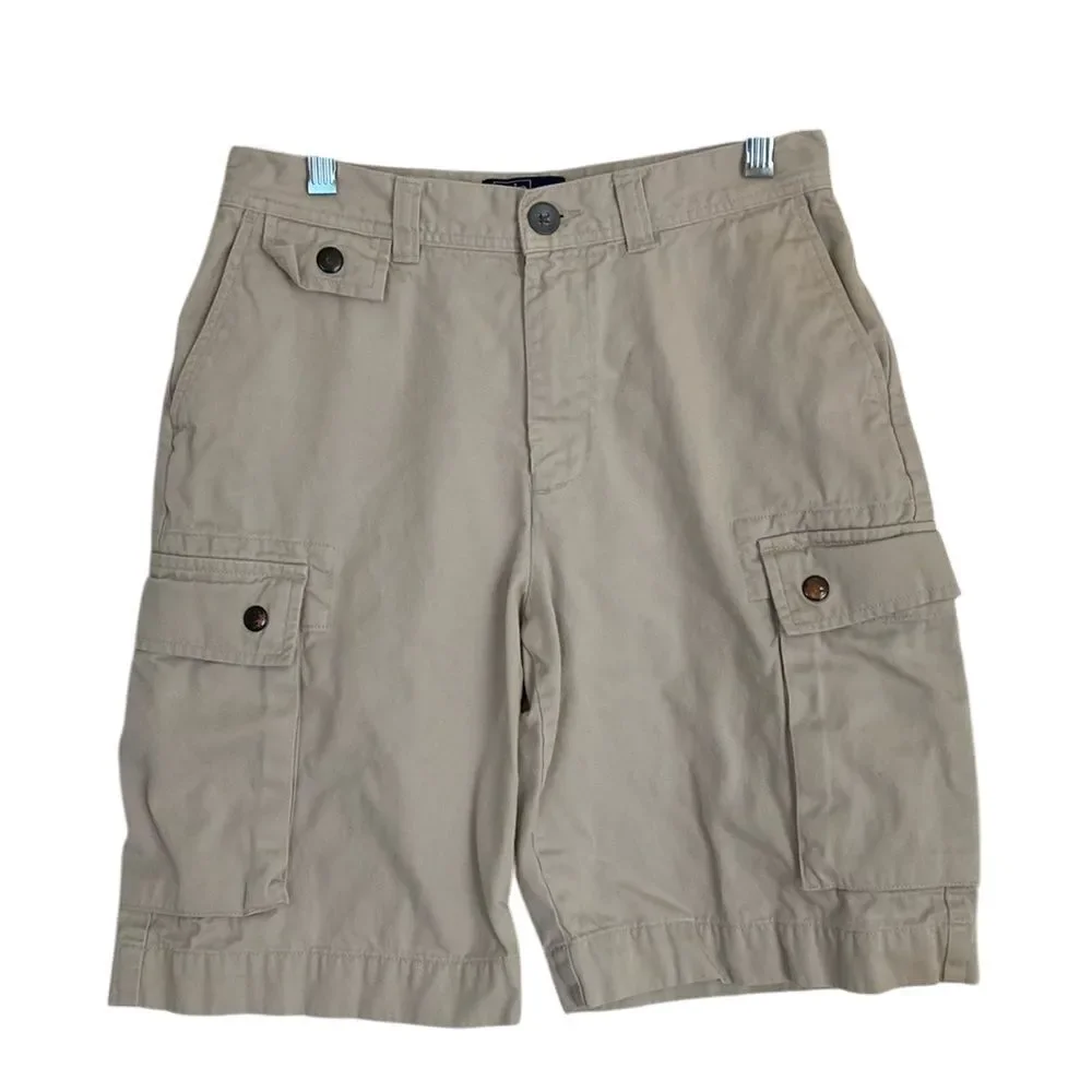 Polo Ralph Lauren Youth Cargo Shorts Size 12 Khaki Tan Long Classic